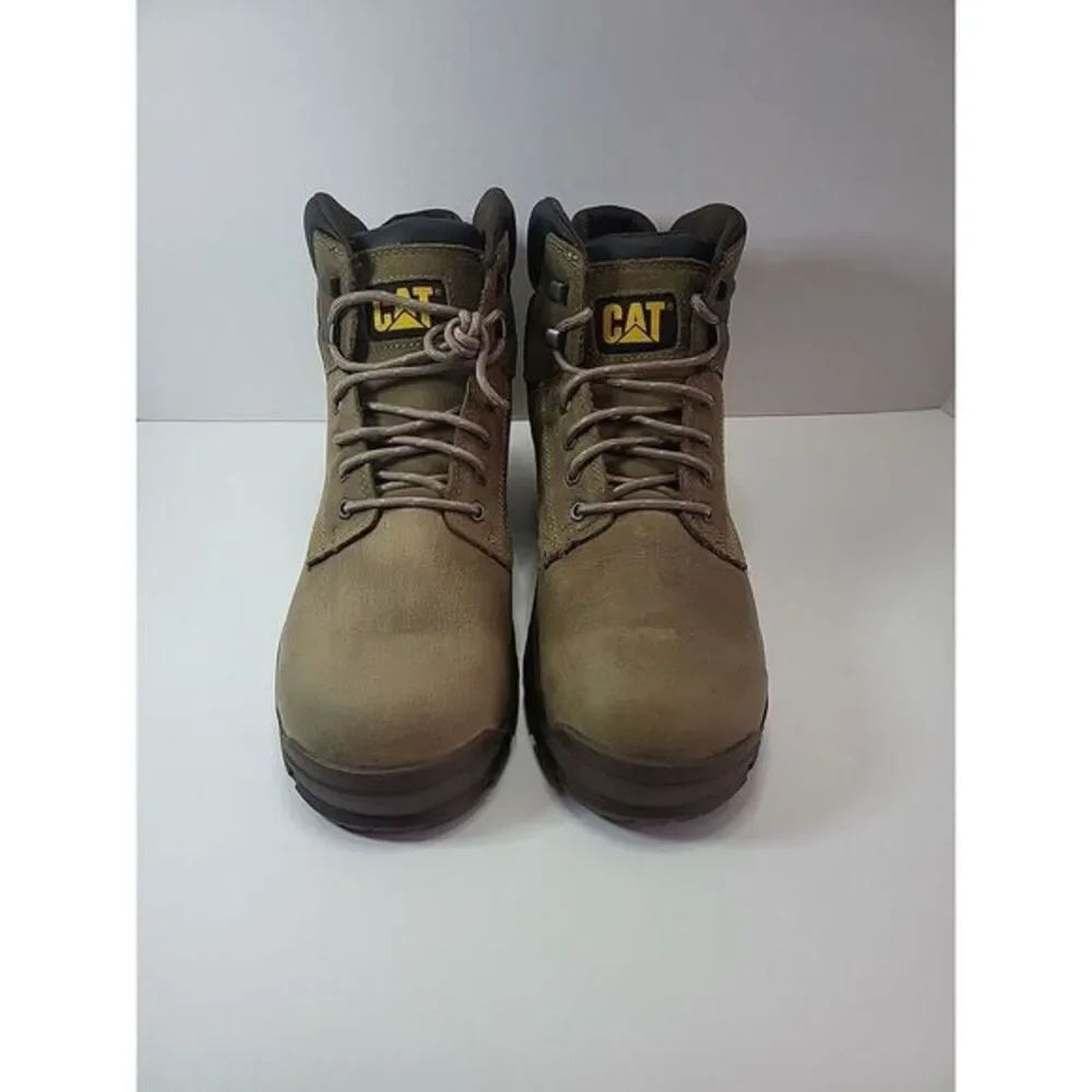 CAT Caterpillar‎ P91268 Men's Sz 14 Mobilize Alloy Toe Fossil Leather Work Boots